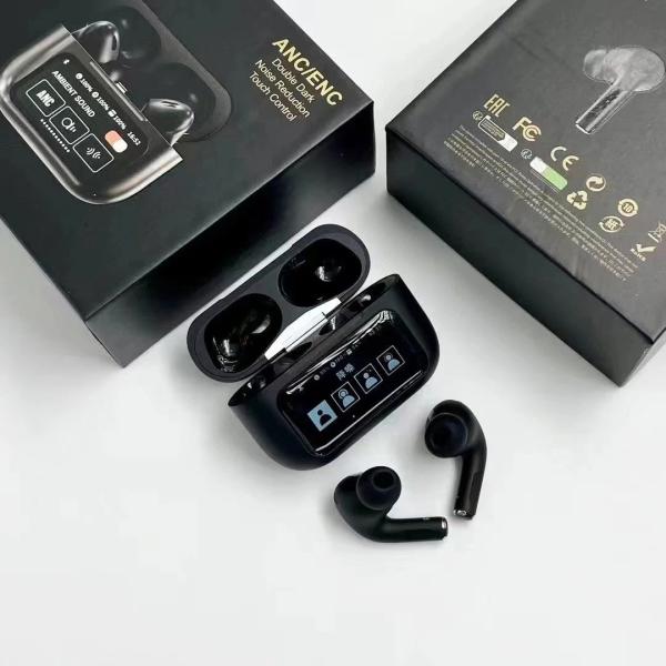 Black New A9 Pro Apple Airpods Anc/enc Zhongkelqnxun Touch Control Bt 5.4 Earbuds - Image 4