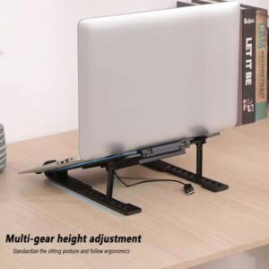 N6 Adjustable High Wind Power And Low Noise Foldable Laptop And Tablet Cooling Fan - Image 2