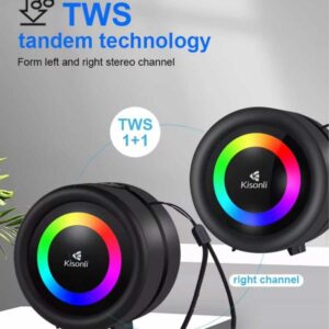 Kisonli S16 Tws Dj Powered Portable Mini Fm Radio Speaker With Soft Cord Handle - Image 2