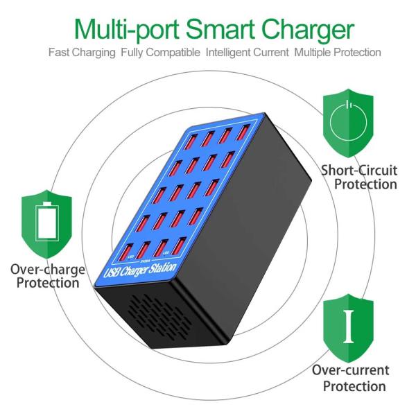 20-port 100w Multiple Usb Charging Station For Multi Devices - Image 2