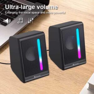 Kisonli X16 Mini Usb 2.0 Portable Speaker For Laptop Pc With Rgb Light - Image 2