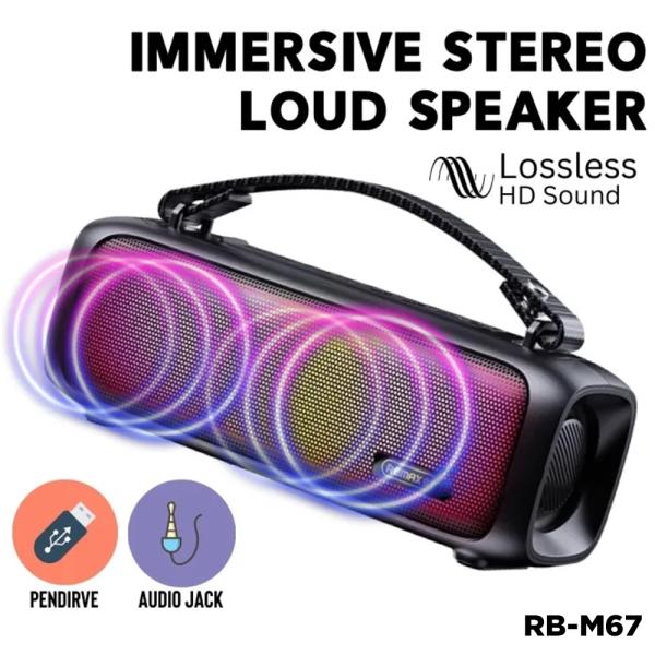Remax Rb-m67 Portable Super Bass Wireless Speaker With Rgb Lights - Image 2