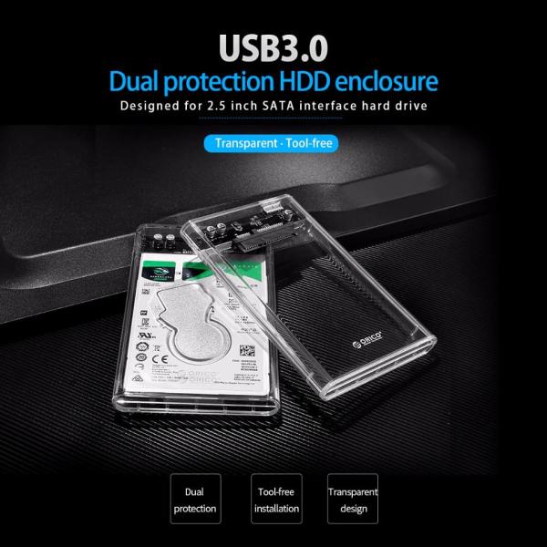 Orico Hdd Case Crystal 2.5 2139u3-cr 3.0 - Image 3