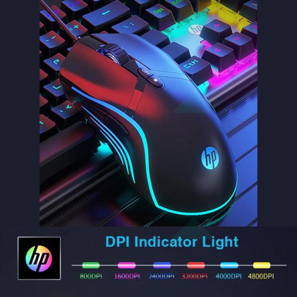 Hp G360 Dpi 6200 6 Buttons Rgb Wired Gaming Mouse - Image 2