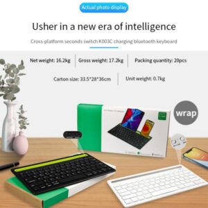 Wireless Bluetooth Keyboard With Phone/tablet Holder Slot - Image 2