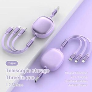 Kisonli 3-in-1 Micro Usb Type-c And Iphone Charger Cable Multiple Usb Ports - Image 2