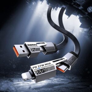 Remax Rc-c189 65w 4 In 1 Multi Functional Data Cable Black - Image 2