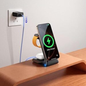 Joyroom Jr-w15 3-in-1 Wireless Charging Station Black - Image 2