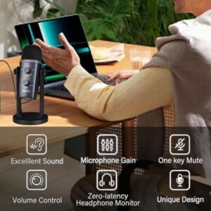 Jmary Mc-pw10 Professional Usb Microphone For Pc And Mobile For Podcasting With Noise Reduction - Image 4
