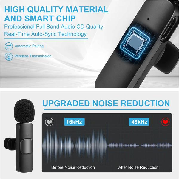 K11 2 In 1 Collar Wireless Microphone Iphone/android & Type C Supported - Image 3