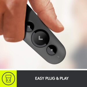 Logitech R500 Laser Presentation Remote Clicker With Dual Connectivity Bluetooth Or Usb For Powerpoint, Keynote, Google Slides, Wireless Presenter - Image 2