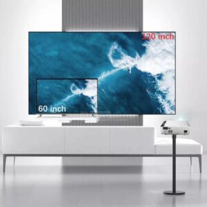 T6 Android 10.0 V Wifi Smart Optional Support 1080p Hd Led Portable Projector Silver - Image 2