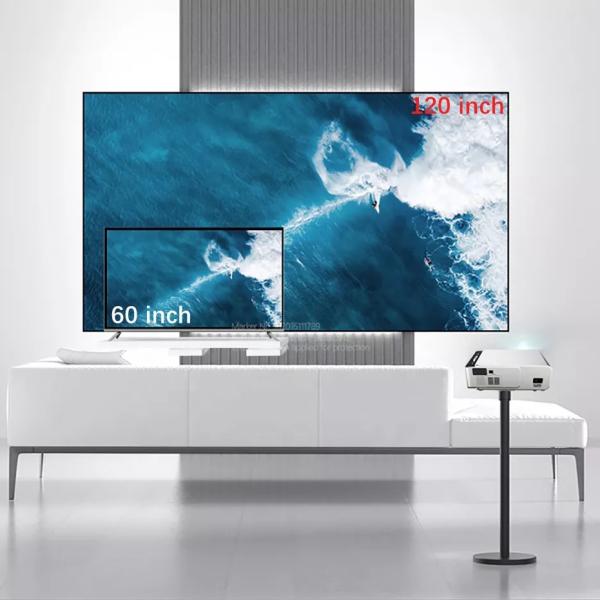T6 Android 10.0 V Wifi Smart Optional Support 1080p Hd Led Portable Projector Silver - Image 2