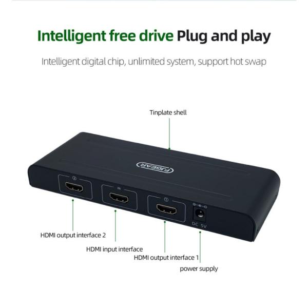 Speed-x Fj102 Hdmi Splitter 2 Port 4k Big Size - Image 2