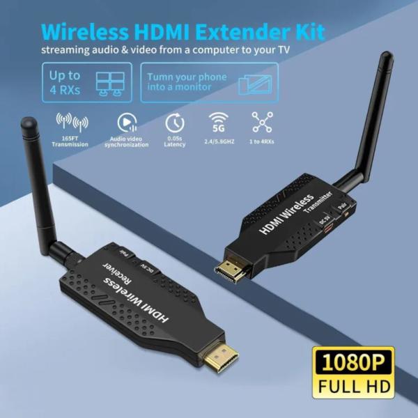 50m Wireless Hdmi Extender 1080p Video Transmitter Receiver - Image 2