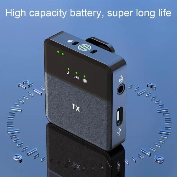 Sx8 2 In 1 Type-c/iphone Single Professional Lavalier Wireless Microphone For Interview, Vlog, Live Mic Noise Reduction - Image 2