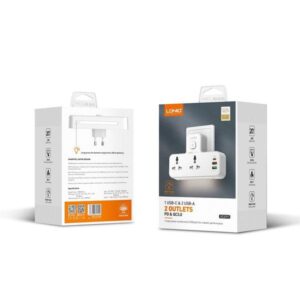 Ldnio Sc2311 20w Pd Fast Charging 2500w Power Extension Touch Night Lamp 2 Sockets 1 Usb-c +2 Usb-a - Image 4