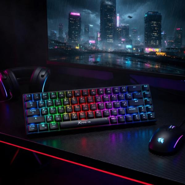 Xtrike Me Gk-995w 68 Keys Wireless 2.4g Bt5.2 Tri Mode Gaming Mechanical Keyboard Black - Image 2