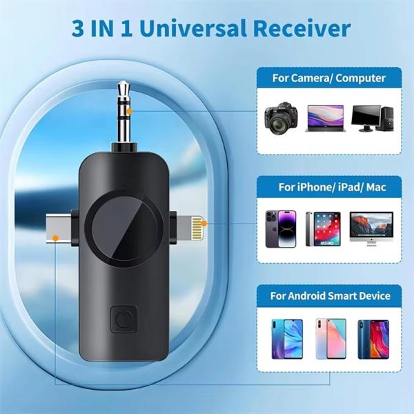 F11-2 (3 In 1) Noise Cancelling Wireless Dual Microphone - Image 2