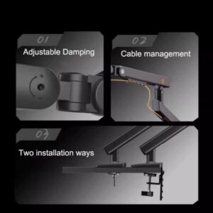 Nb A5c Ergonomic Mechanical Spring Dual Monitor Arm (17-32 Inch) - Image 2