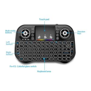 Speedx I10 Mini Wireless+bluetooth Touchpad 7 Color Backlit Light 2.4ghz - Image 3
