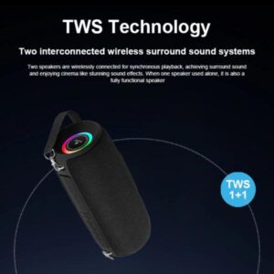 Kisonli Q28 10w Bt/fm/usb/tf/tws/rgb Bluetooth Super Bass Speaker - Image 2