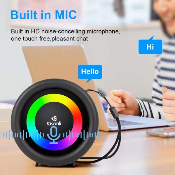 Kisonli S16 Tws Dj Powered Portable Mini Fm Radio Speaker With Soft Cord Handle - Image 3