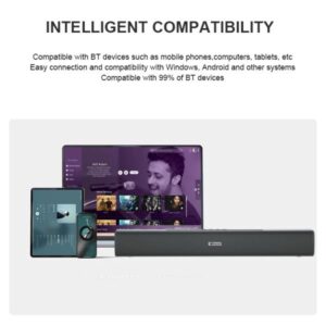 Kisonli Led-803 Wireless Bt 16w Portable Soundbar Speakers - Image 2
