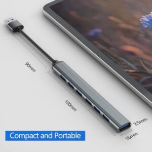 Speed-x Sp-uh307al 7 Port Usb 3.0 Ultra Slim Portable Hub Aluminum Alloy - Image 3