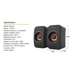 Kisonli Multimedia Usb Loudspeaker Ks-07 - Image 3