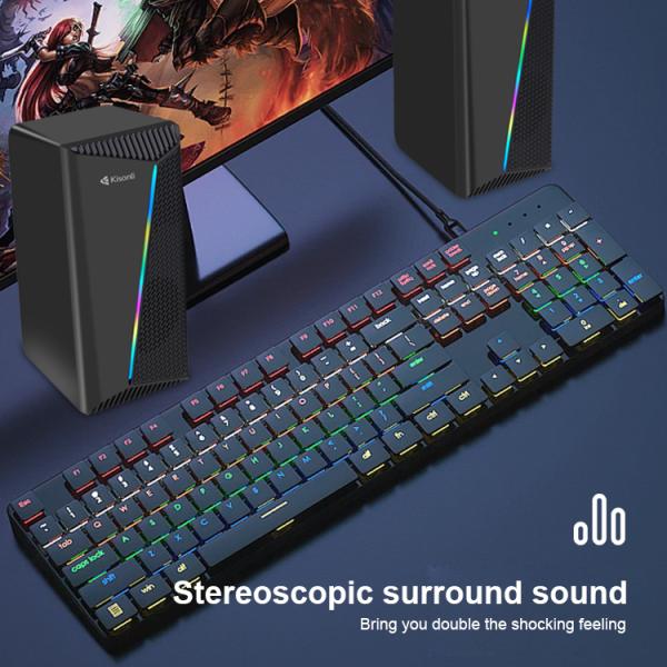 Kisonli X30 Gaming Usb 2.0 Speaker With Rgb Light - Image 3