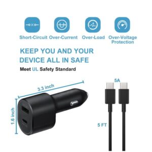 Samsung 45w Pd 15w Usb + 45w Type C Dual Super Fast Car Charger With Cable - Image 3