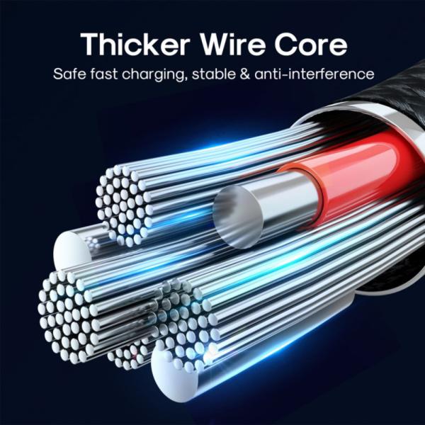 Joyroom S-cl020a12 Type-c To Lightning 20w Data Cable 1.2m Transparent Nylon Blue - Image 3
