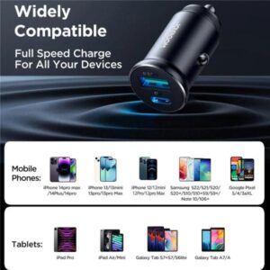 Joyroom Ccn05 Mini 30w Usb + Type-c Fast Charging (pd+qc3.0) Car Charger - Image 3