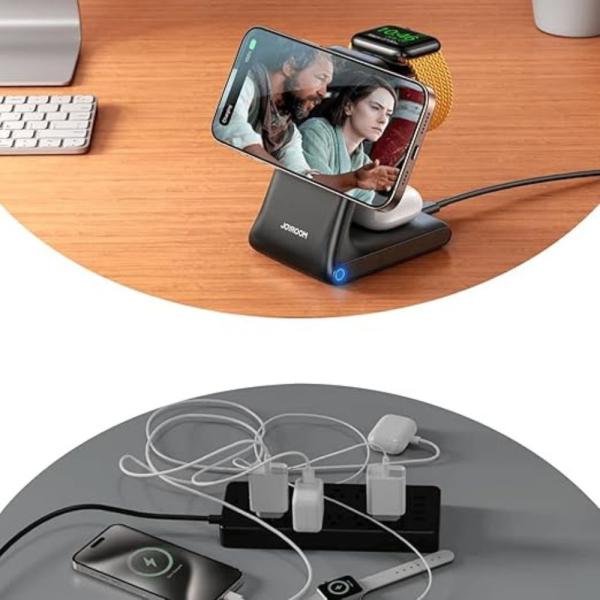 Joyroom Jr-w15 3-in-1 Wireless Charging Station Black - Image 3