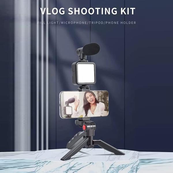 Ay-49 Video Making Kit Vlogging Tripod Triple Band Light - Image 3