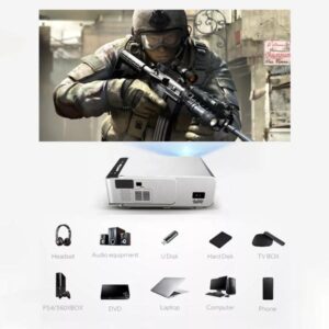 T6 Android 10.0 V Wifi Smart Optional Support 1080p Hd Led Portable Projector Silver - Image 3
