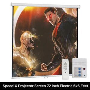 Projector Screen 72 Inch Electric Motorised 6x6 Feet 1:1mw Speed-x - Image 3