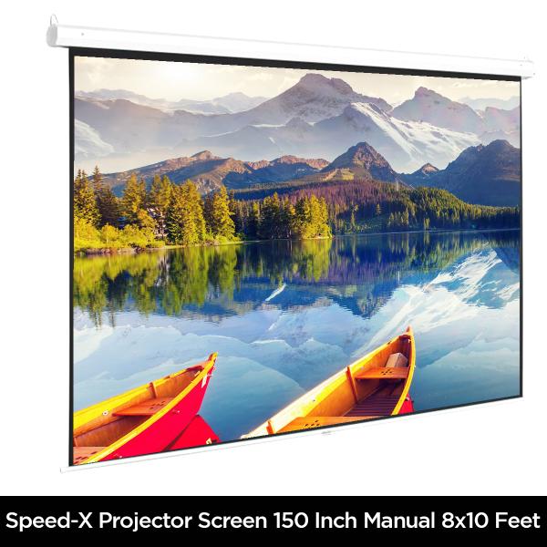 Projector Screen 150 Inch Manual 8x10 Feet 4:3mw Speed-x - Image 3