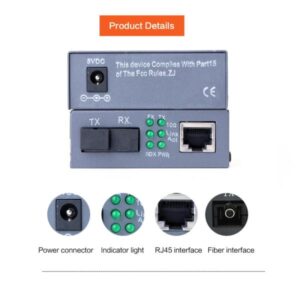 Speedx Htb-3100 Pro Netlink Ethernet Media Converter 10/100 Base - Image 3