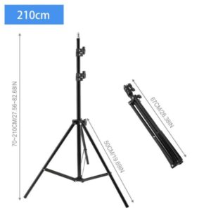 210cm Selfie Ring Light Portable Tripod Stand Fit For Live Photo Studio - Image 3