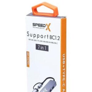 Speed-x Sp-tc701 7 Port 2 In 1 Usb 3.0 & Type-c Ports Aluminum Alloy Portable Hub - Image 4