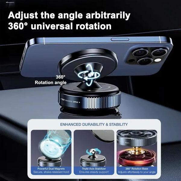 K009 Vacuum Magnetic Car Phone Holder Powerful, Stable & Universal Mount - Image 3