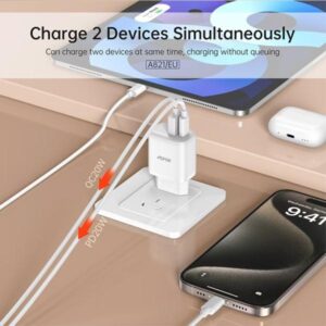 Aspor A821eu 20w Pd & Qc Dual-port Fast Charger (eu Plug) - Image 3