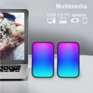 Kisonli X17 Speaker Gaming 2.0 Rgb Lights With Volume Control For Pc Or Laptop - Image 3