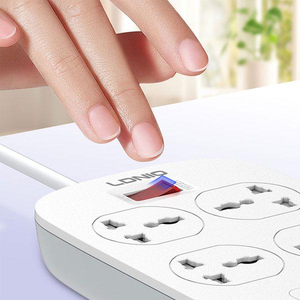 Ldnio Scw3451 2500w Wifi Smart Power Extension 3 Sockets 1 Usb-c + 3 Usb-a - Image 2
