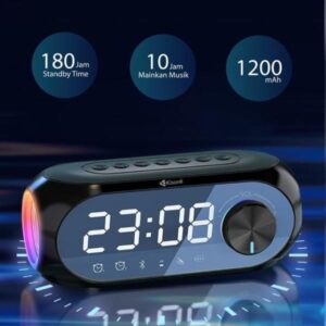 Kisonli Lp-2s Rgb Speaker Alarm Clock Bluetooth 5.0 Tf-card For Mobile - Image 3