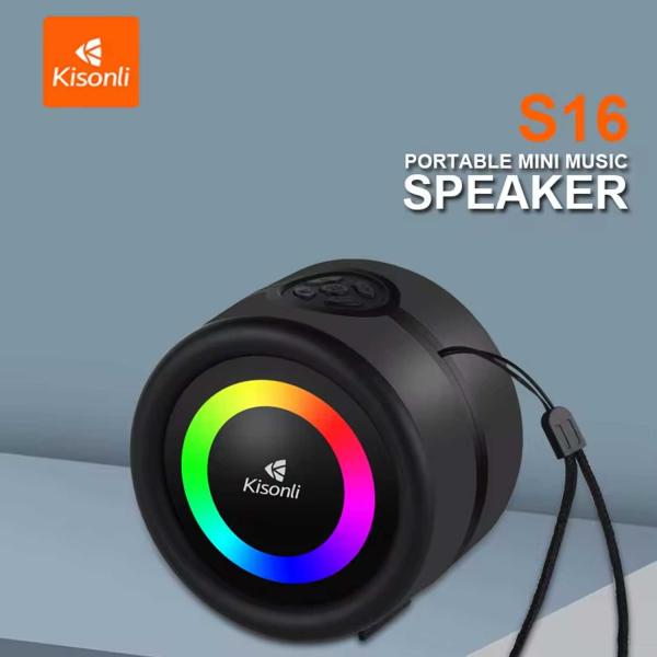 Kisonli S16 Tws Dj Powered Portable Mini Fm Radio Speaker With Soft Cord Handle - Image 4
