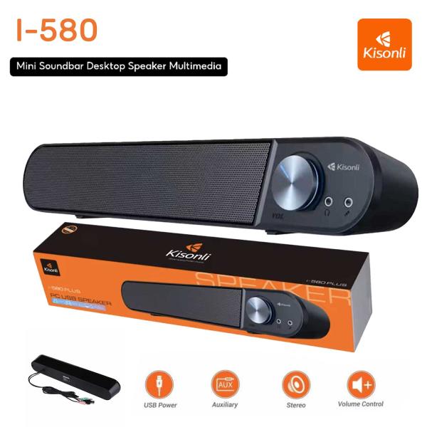 Kisonli I-580 Plus Home Theater Usb Soundbar Speaker System With Headset And Microphone Jack - Image 4