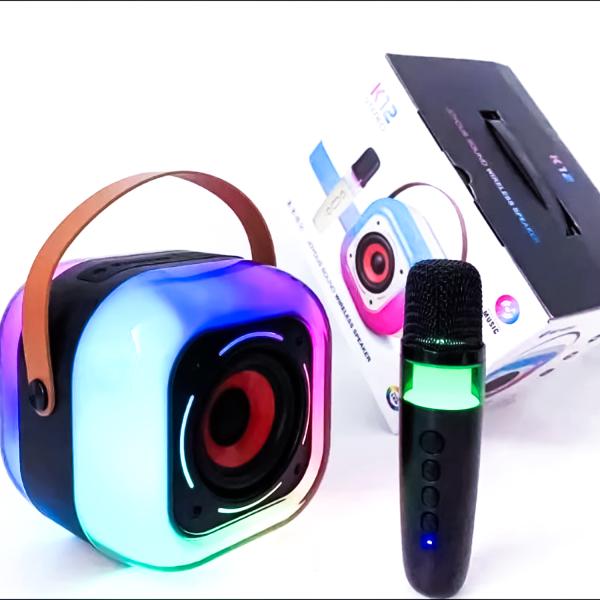 K12 Mini Audio Microphone With Voice Changer Karaoke Family Wireless Bluetooth Outdoor Speaker - Image 4